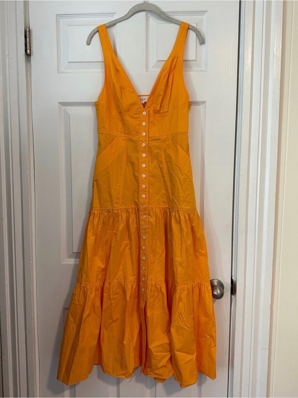 A.L.C. Jordyn Tiered Midi Dress 6